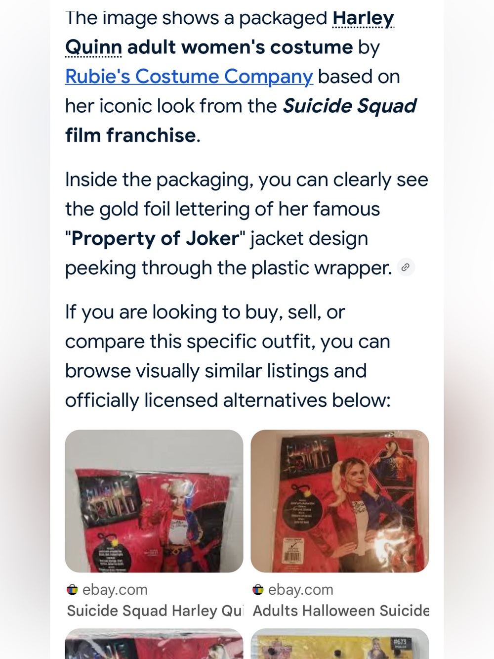 3151*Four set Harley Quinn Costume/Red/Blue/ Gold Jacket Without glove. NO GLOVE - Picture 5 of 17
